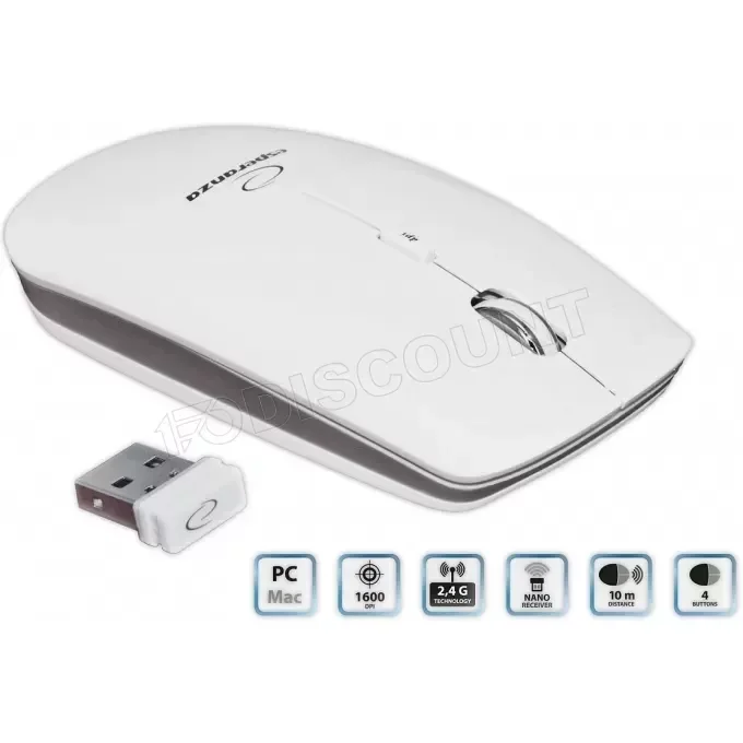 Esperanza EM120W Saturn souris sans fil 1600 dpi