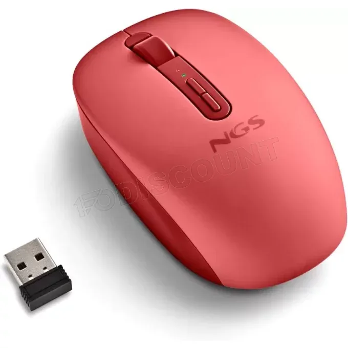 NGS Fog Dual Red souris sans fil 1600 DPI silencieuse