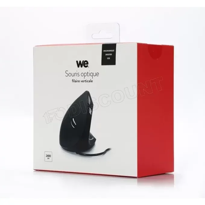 WE Souris verticale filaire droitier noir