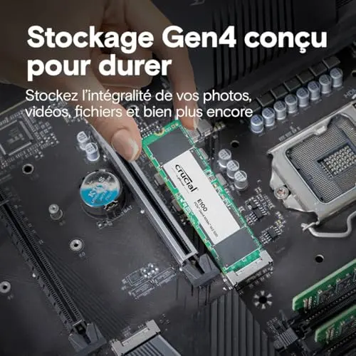 Crucial E100 2TB SSD M.2 PCIe Gen4 - vue 4