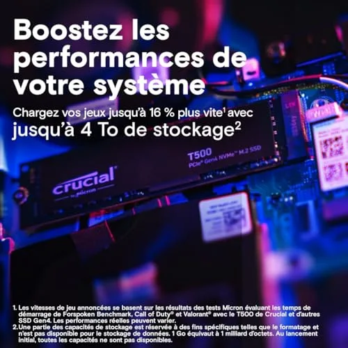 Crucial T500 500 Go - vue 2