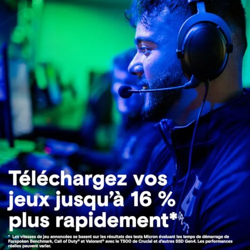 Crucial T500 500 Go - vue 3