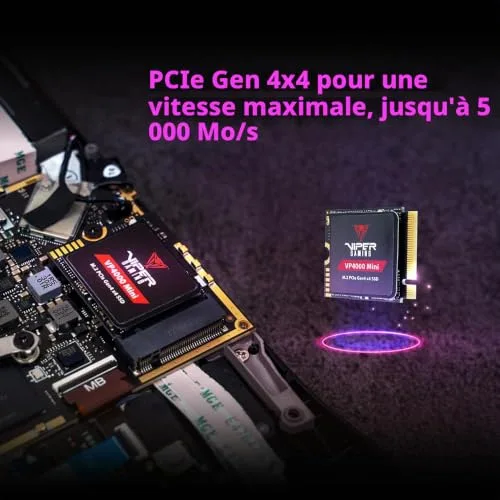 Disque Dur Patriot VP4000 Mini 500GB M.2 SSD PCIe 4.0 - vue 7