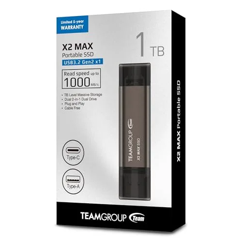 Disque Dur Team Group X2 MAX DRIVE 1TB SSD - vue 8