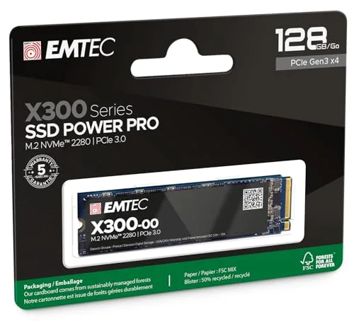 EMTEC Power Pro X300 128 Go M.2 NVMe - vue 3