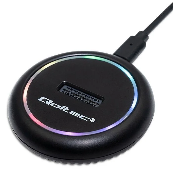 Qoltec 52275 boîtier SSD M.2 SATA/NVMe USB-C