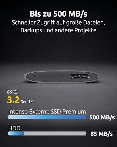 Intenso Premium Edition SSD 256 Go Externe USB 3.0 - vue 2