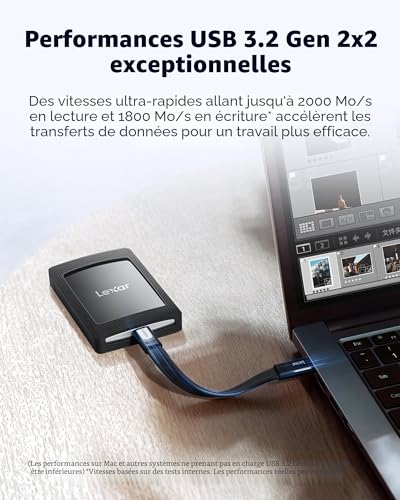 Lexar SL500 SSD Externe 1 To - vue 3