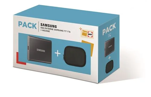 Pack Fnac SSD Externe Samsung T7 1 To + Housse - 179,99 EUR