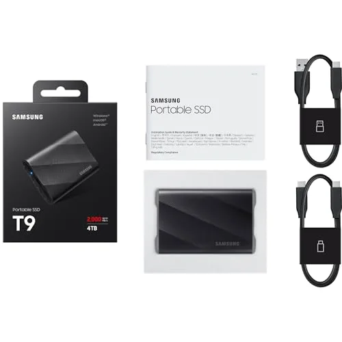 Samsung SSD Externe T9 4 To Noir - vue 5