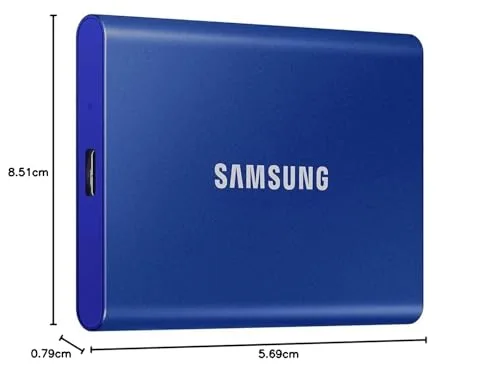 Samsung T7 SSD 2 To Bleu - vue 5
