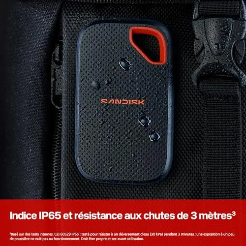 SanDisk Extreme Portable SSD V3 1 To - vue 3