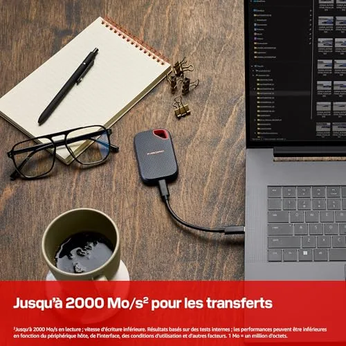 SanDisk Extreme Portable V3 2 To - vue 2