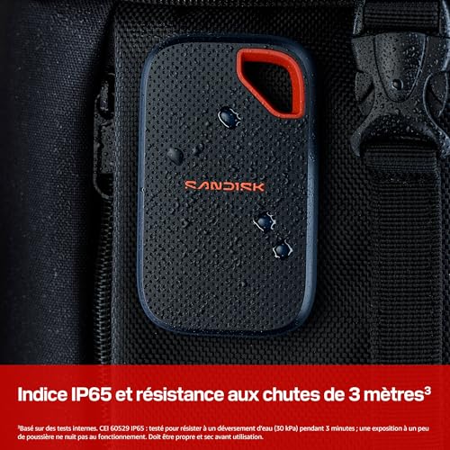 SanDisk Extreme Portable V3 2 To - vue 3