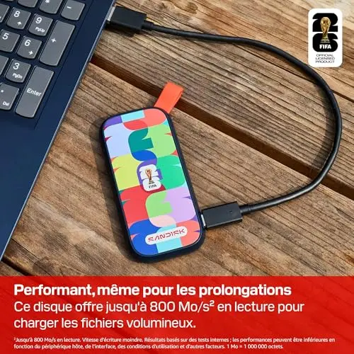 SanDisk FIFA World Cup 2026 SSD 1 To - vue 7