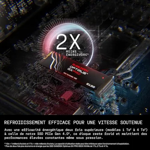 SanDisk Optimus GX PRO 8100 2 To - vue 5