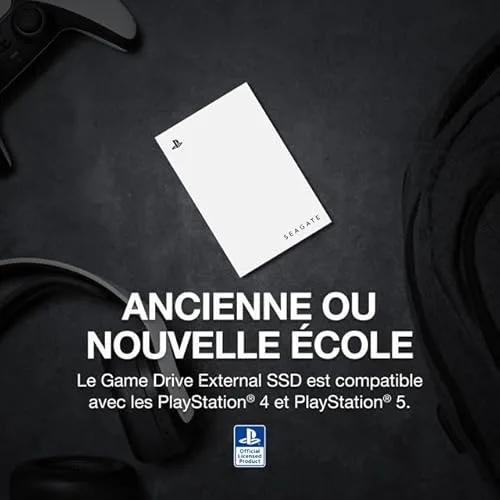 Seagate Game Drive PS5 SSD 1TB Blanc - vue 3