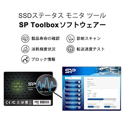 Silicon Power Slim S56 480 Go SATA III - vue 4