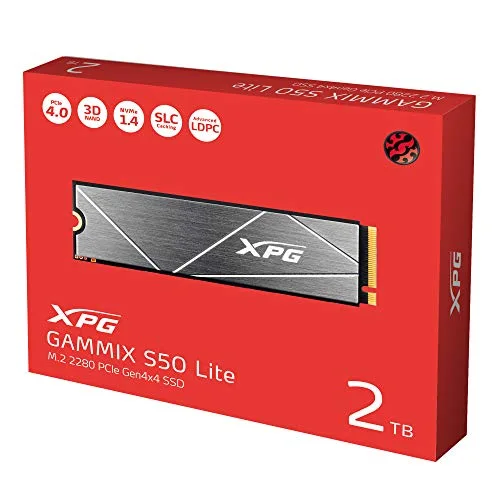SSD Adata Gammix S50 Lite 2 To PCIe 4.0 - vue 3