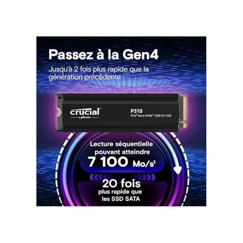 SSD Crucial P310 1 To PCIe Gen4 - vue 2