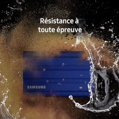 SSD Externe Samsung T7 Shield 2 To Bleu - vue 9