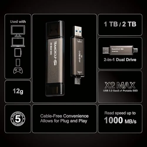 SSD Externe Team Group X2 MAX DRIVE 2TB - vue 7