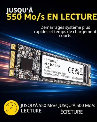 SSD Intenso TOP 128 Go M.2 SATA - vue 2