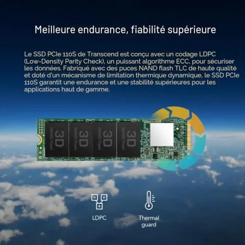 Transcend 110S 128 Go SSD M.2 NVMe - vue 7
