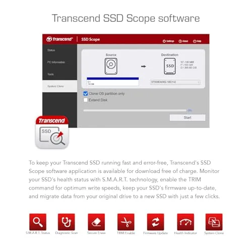 Transcend 112S 512 Go SSD M.2 NVMe - vue 7