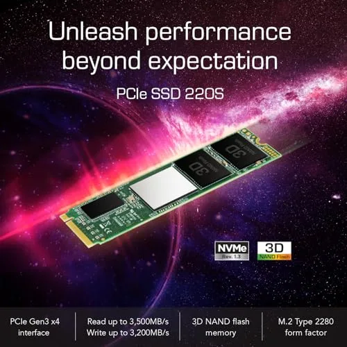 Transcend 220S 512 Go SSD M.2 NVMe - vue 3