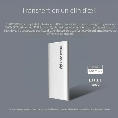 Transcend ESD260C 1 To SSD Externe - vue 5
