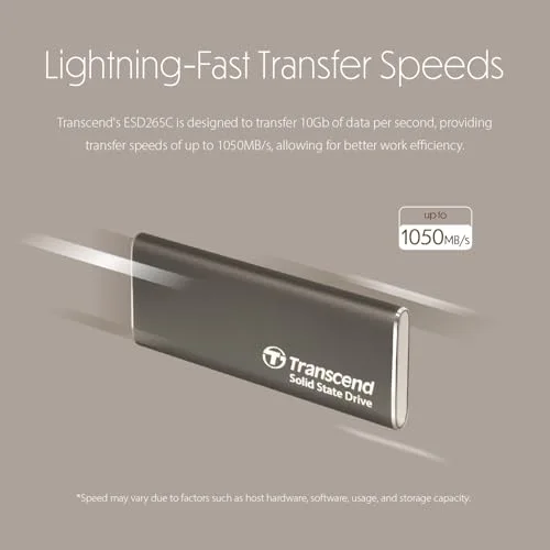 Transcend ESD265C 1 To SSD Externe USB-C - vue 4