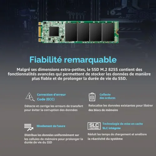 Transcend M.2 SSD 825S 2TB - vue 8