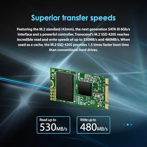 Transcend MTS420 120 Go M.2 SATA - vue 6