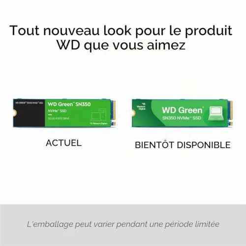 WD Green SN350 480 Go NVMe - vue 8
