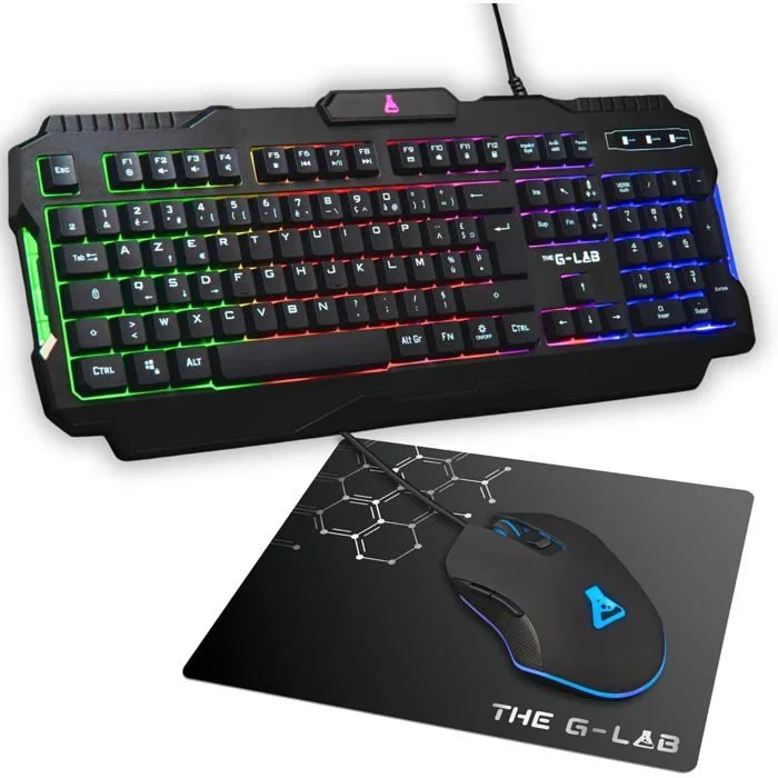 THE G-LAB Combo Helium 3-en-1 RGB AZERTY