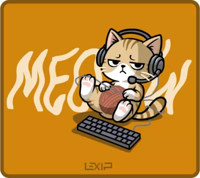 Lexip L - Meow Tapis de souris souple