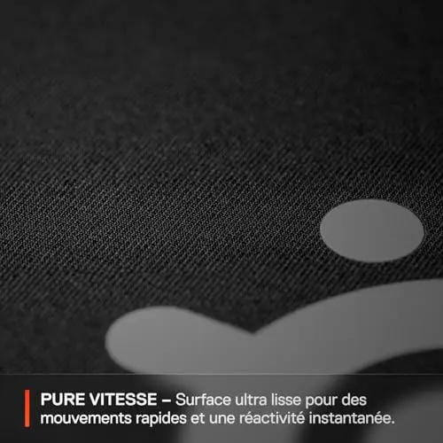 SteelSeries QcK Performance XL Speed Noir - vue 3