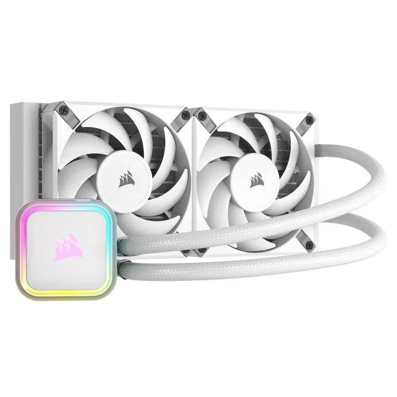 Corsair iCUE H100i RGB ELITE 240 mm Blanc