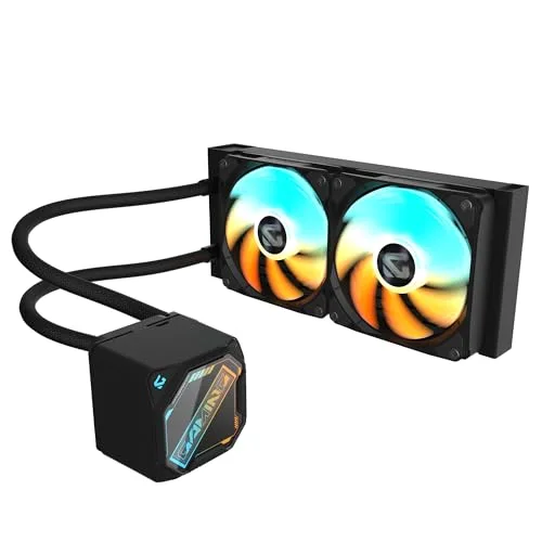 GIGABYTE Gaming 240 Refroidisseur Liquide pour CPU - 2x120mm Ventilateurs ARGB mécanisme d’emboîtement Coulissant - vue 2