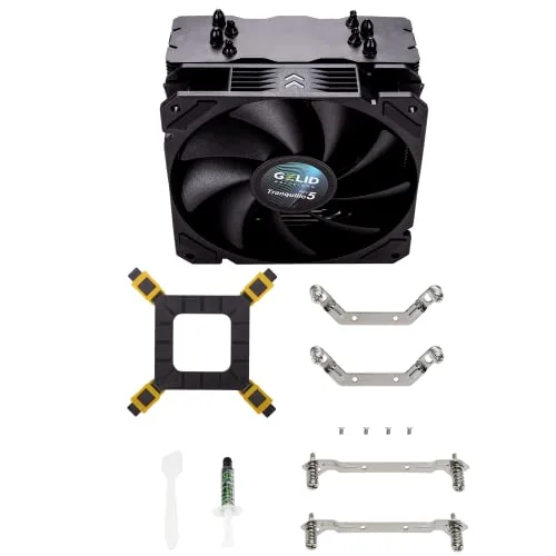 Ventirad processeur 5 caloducs Gelid Solutions Intel1700 AMD AM4 - noir - 72x120x154 mm/12 V - vue 2