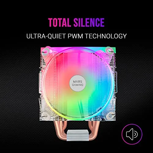 Ventirad processeur - Mars Gaming - MCPU66 RGB - Transparent - Socket AM4 - Aluminium - vue 4