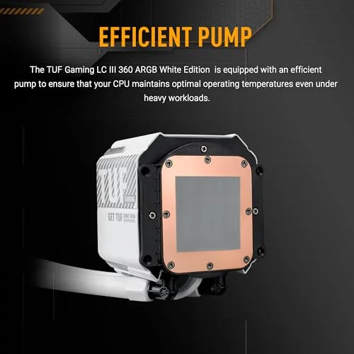 Asus Kit Watercooling TUF Gaming LC III 360 ARGB blanc - vue 3