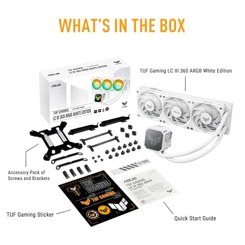 Asus Kit Watercooling TUF Gaming LC III 360 ARGB blanc - vue 7