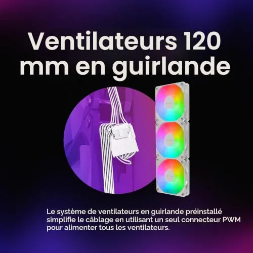 Cooler Master MasterLiquid ML360 Illusion ARGB Refroidisseur liquide pour processeur AIO en boucle ferméedôme - vue 7