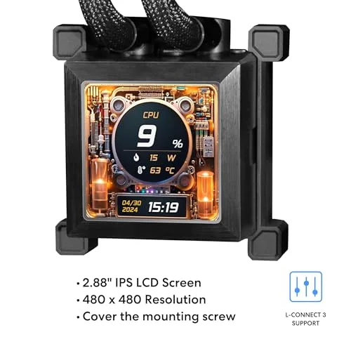 Kit de watercooling - Lian-Li - HydroShift LCD 360S - Refroidissement à eau - Écran LCD - Personnalisable - vue 4