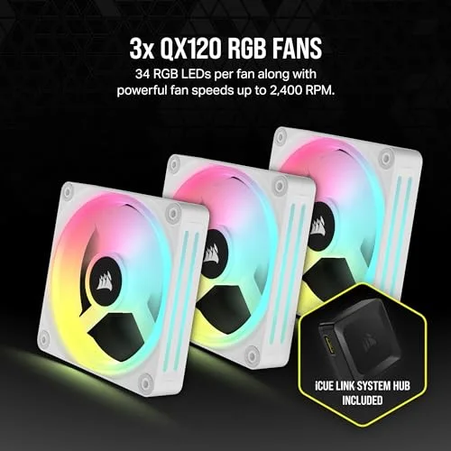 Kit de watercooling personnalisé - CORSAIR - XH405i - Blanc - 120mm - 2400 RPM - vue 5