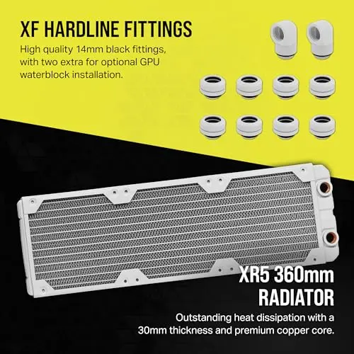Kit de watercooling personnalisé - CORSAIR - XH405i - Blanc - 120mm - 2400 RPM - vue 6