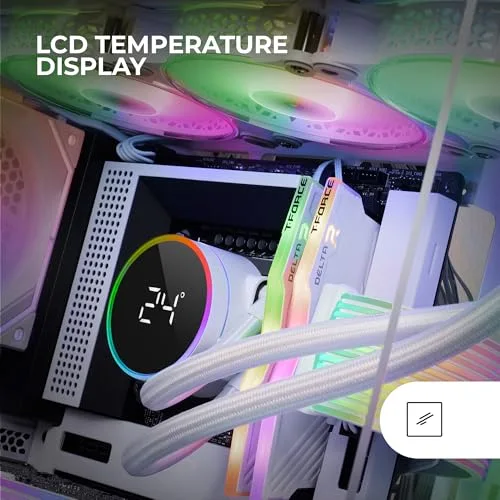 Mars Gaming ML-LCD360 Refroidissement Liquide AIO TDP 600W 3x Ventilateurs ARGB 120mm Écran LCD Multisocket Universel - vue 4