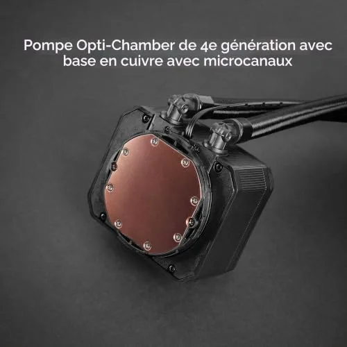 Mars Gaming ML-LCDPRO240 Refroidissement Liquide AIO 500W TDP Pompe 4e Gén 2× Ventilateurs Noir - vue 4